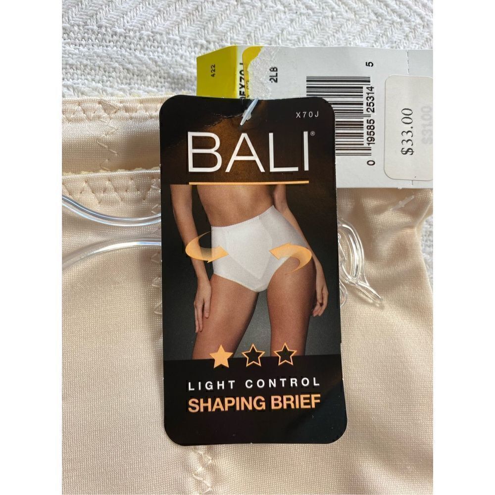 Bali Women's MEDIUM Firm-Control Shapewear Brief Pack with Tummy Control 2pk - Picture 5 of 9